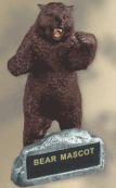 6 inch tall Standing Bear school team mascot statue